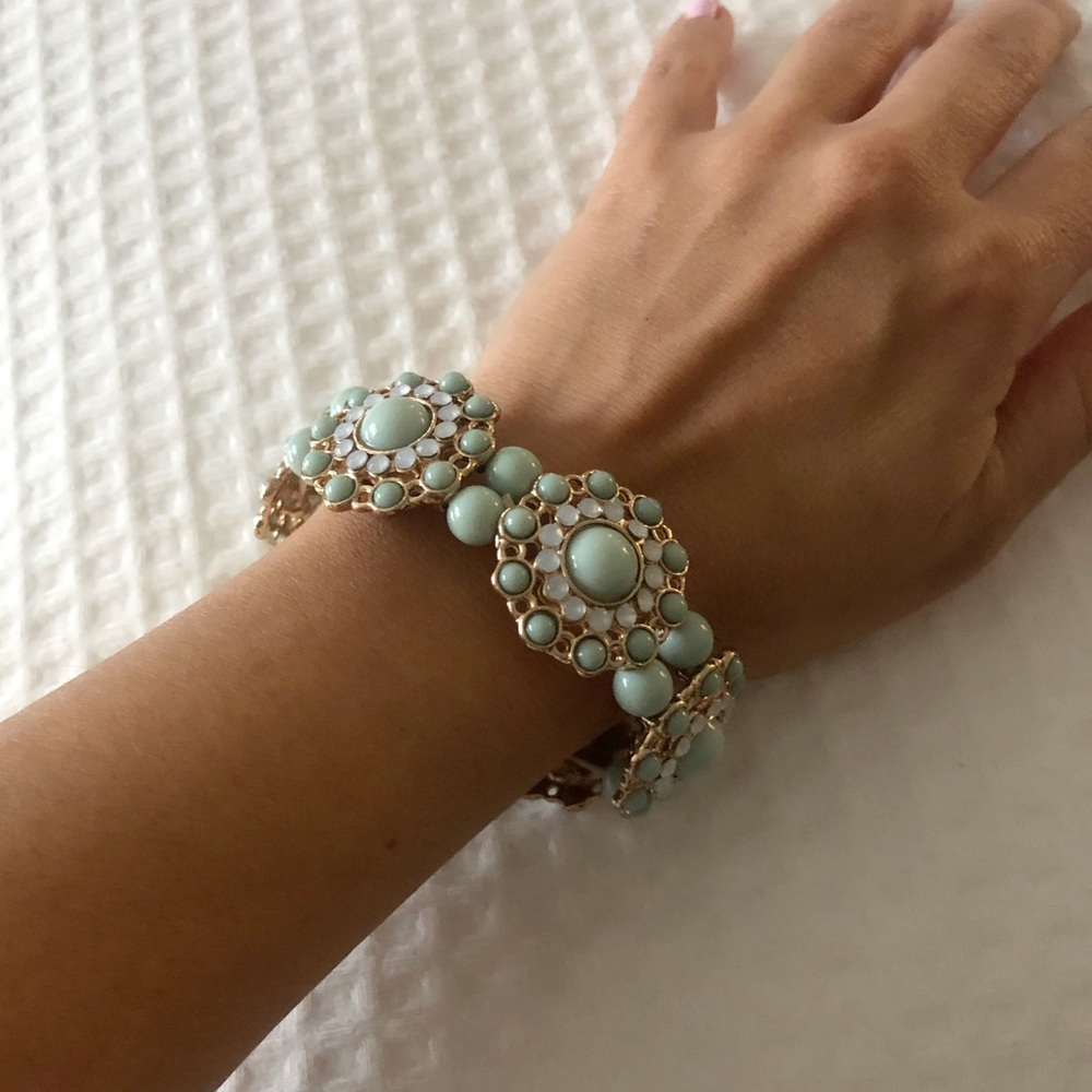 Gold Green Bracelet